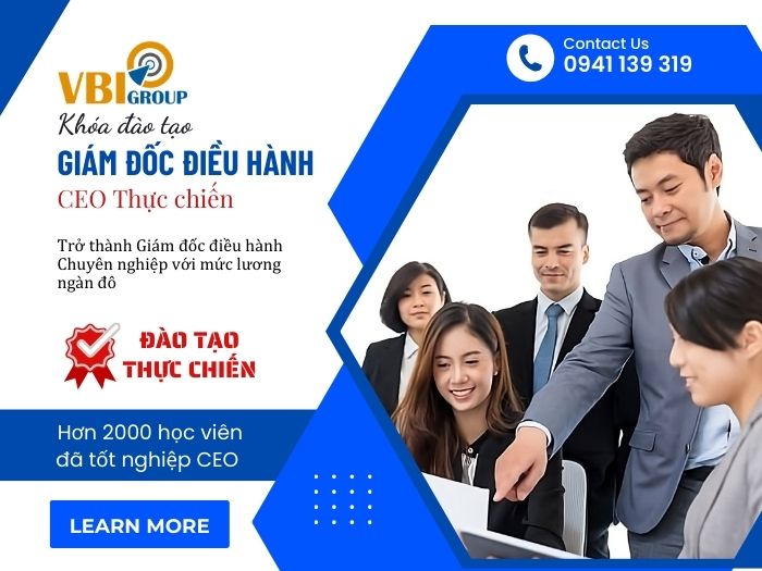 Khóa đào tạo Giám đốc Điều hành Thực chiến - Học trực tuyến qua Google Meet